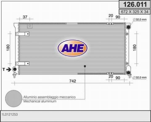 AHE 126.011 - Radiators, Motora dzesēšanas sistēma autodraugiem.lv