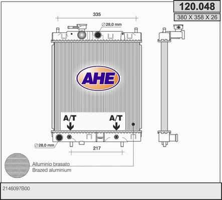 AHE 120.048 - Radiators, Motora dzesēšanas sistēma autodraugiem.lv
