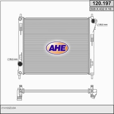 AHE 120.197 - Radiators, Motora dzesēšanas sistēma autodraugiem.lv