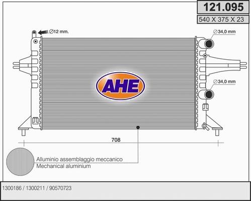 AHE 121.095 - Radiators, Motora dzesēšanas sistēma autodraugiem.lv