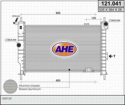 AHE 121.041 - Radiators, Motora dzesēšanas sistēma autodraugiem.lv