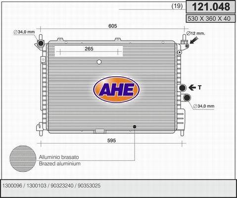 AHE 121.048 - Radiators, Motora dzesēšanas sistēma autodraugiem.lv