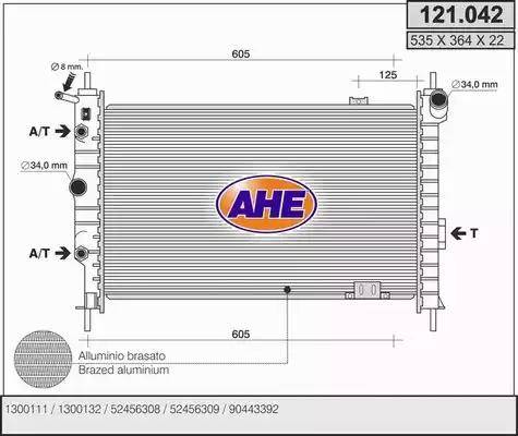 AHE 121.042 - Radiators, Motora dzesēšanas sistēma autodraugiem.lv