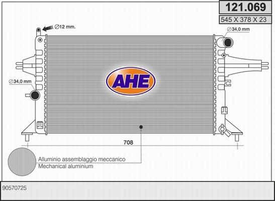 AHE 121.069 - Radiators, Motora dzesēšanas sistēma autodraugiem.lv