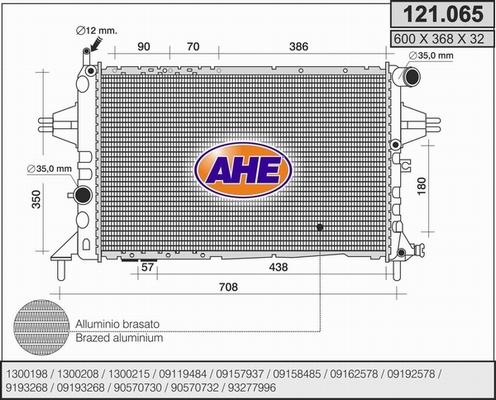 AHE 121.065 - Radiators, Motora dzesēšanas sistēma autodraugiem.lv