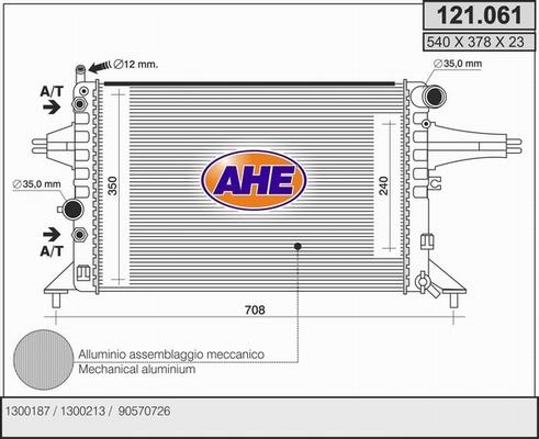 AHE 121.061 - Radiators, Motora dzesēšanas sistēma autodraugiem.lv