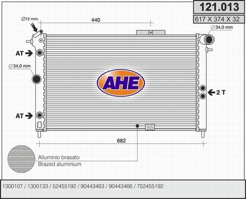 AHE 121.013 - Radiators, Motora dzesēšanas sistēma autodraugiem.lv