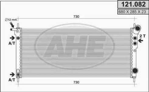 AHE 121.082 - Radiators, Motora dzesēšanas sistēma autodraugiem.lv