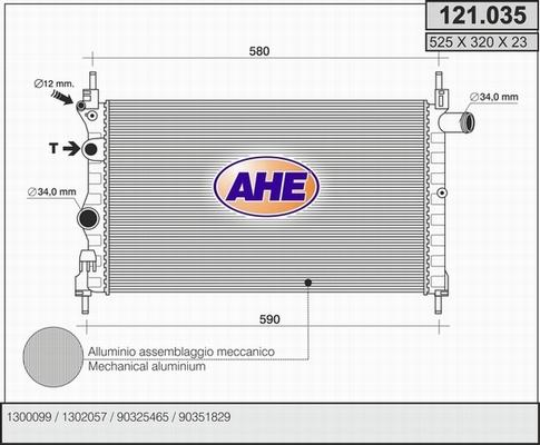 AHE 121.035 - Radiators, Motora dzesēšanas sistēma autodraugiem.lv