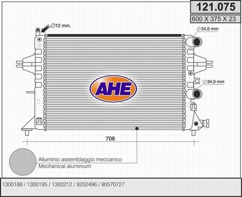 AHE 121.075 - Radiators, Motora dzesēšanas sistēma autodraugiem.lv