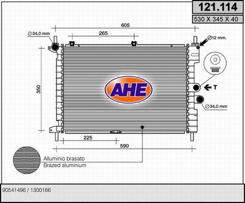 AHE 121.114 - Radiators, Motora dzesēšanas sistēma autodraugiem.lv