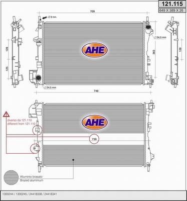 AHE 121.115 - Radiators, Motora dzesēšanas sistēma autodraugiem.lv