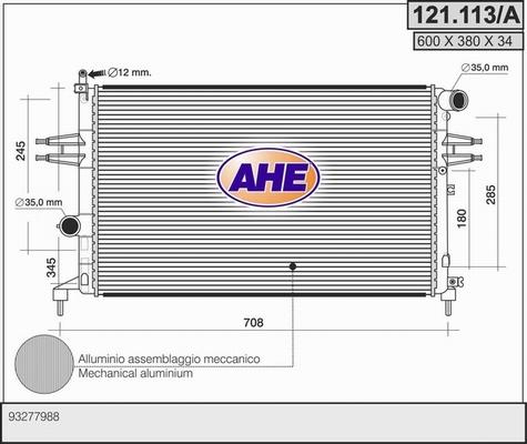 AHE 121.113/A - Radiators, Motora dzesēšanas sistēma autodraugiem.lv