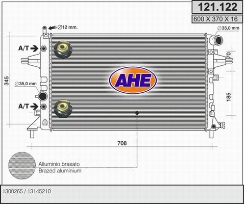 AHE 121.122 - Radiators, Motora dzesēšanas sistēma autodraugiem.lv