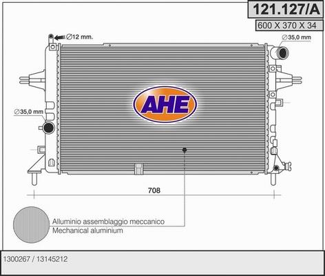 AHE 121.127/A - Radiators, Motora dzesēšanas sistēma autodraugiem.lv