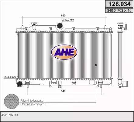 AHE 128.034 - Radiators, Motora dzesēšanas sistēma autodraugiem.lv