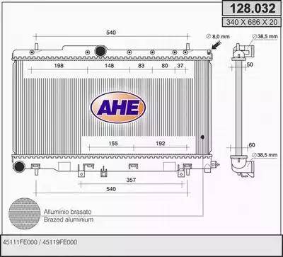 AHE 128.032 - Radiators, Motora dzesēšanas sistēma autodraugiem.lv