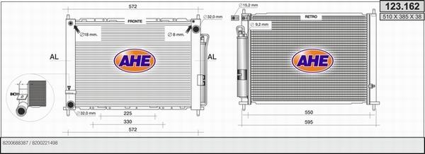 AHE 123.162 - Radiators, Motora dzesēšanas sistēma autodraugiem.lv