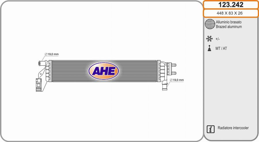 AHE 123.242 - Radiators, Motora dzesēšanas sistēma autodraugiem.lv