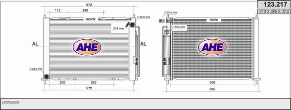 AHE 123.217 - Radiators, Motora dzesēšanas sistēma autodraugiem.lv