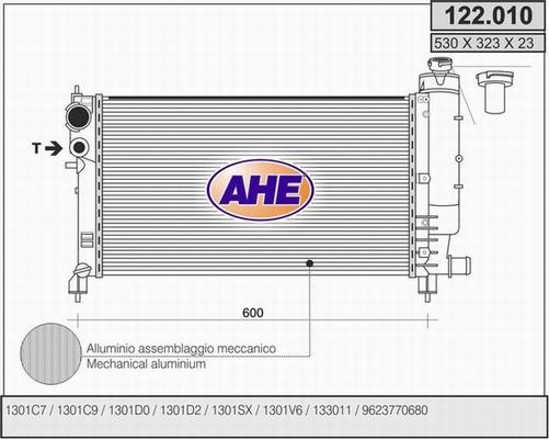 AHE 122.010 - Radiators, Motora dzesēšanas sistēma autodraugiem.lv