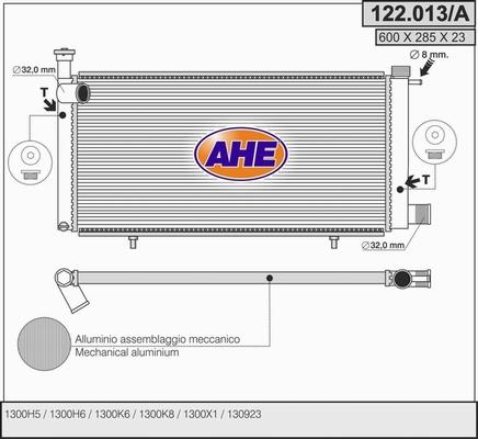 AHE 122.013/A - Radiators, Motora dzesēšanas sistēma autodraugiem.lv