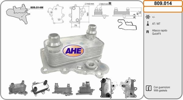 AHE 809.014 - Eļļas radiators, Motoreļļa autodraugiem.lv