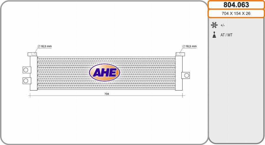 AHE 804.063 - Eļļas radiators, Motoreļļa autodraugiem.lv