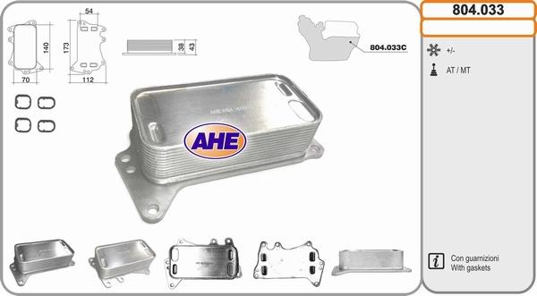 AHE 804.033 - Eļļas radiators, Motoreļļa autodraugiem.lv