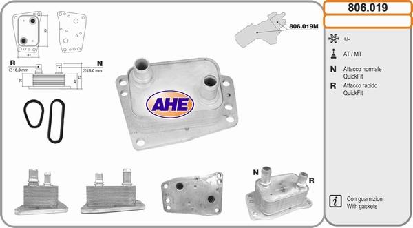 AHE 806.019 - Eļļas radiators, Motoreļļa autodraugiem.lv