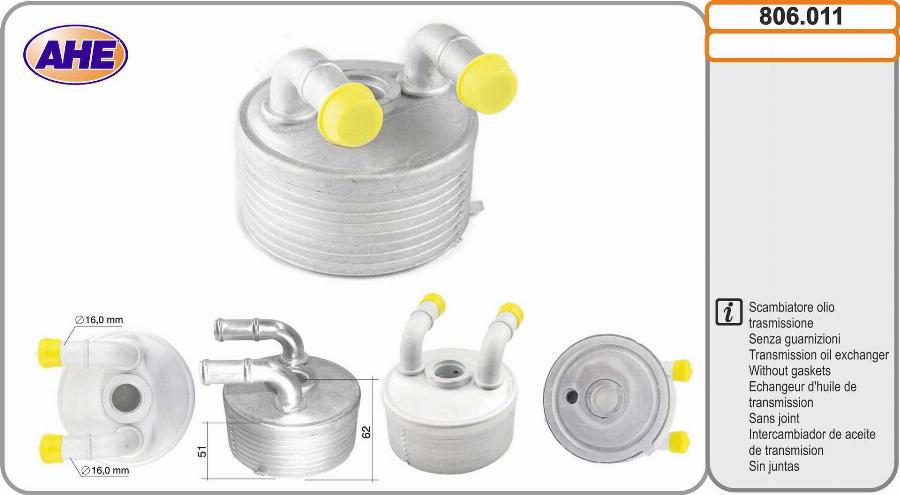 AHE 806.011 - Eļļas radiators, Motoreļļa autodraugiem.lv