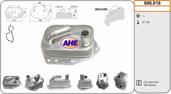 AHE 806.018 - Eļļas radiators, Motoreļļa autodraugiem.lv