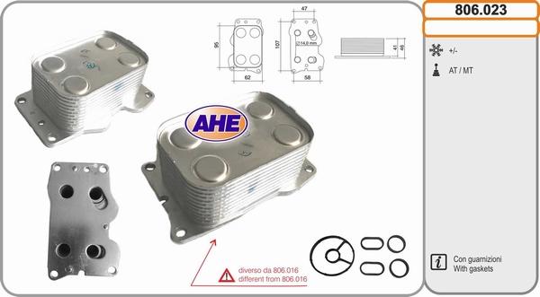 AHE 806.023 - Eļļas radiators, Motoreļļa autodraugiem.lv
