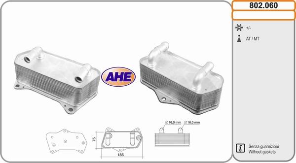 AHE 802.060 - Eļļas radiators, Motoreļļa autodraugiem.lv