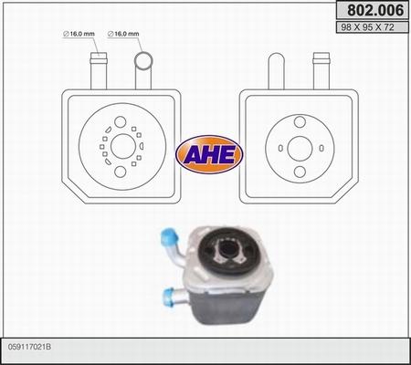 AHE 802.006 - Eļļas radiators, Motoreļļa autodraugiem.lv