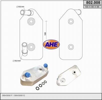 AHE 802.008 - Eļļas radiators, Motoreļļa autodraugiem.lv