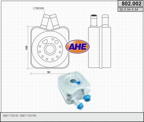 AHE 802.002 - Eļļas radiators, Motoreļļa autodraugiem.lv