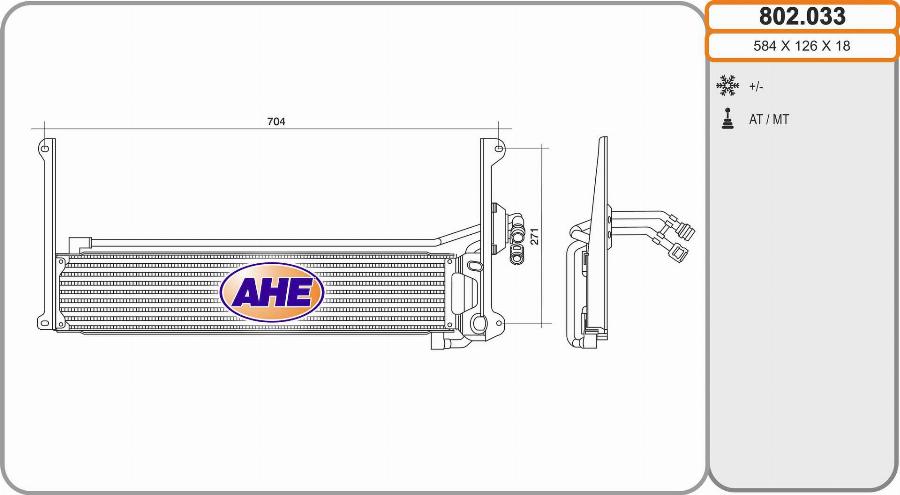 AHE 802.033 - Eļļas radiators, Motoreļļa autodraugiem.lv
