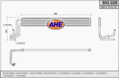 AHE 802.028 - Eļļas radiators, Motoreļļa autodraugiem.lv