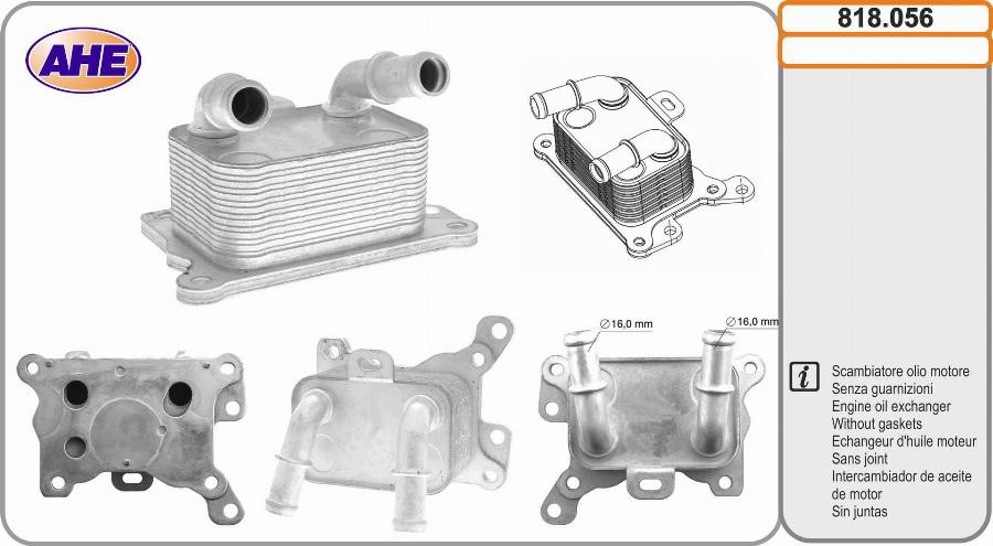 AHE 818.056 - Eļļas radiators, Motoreļļa autodraugiem.lv