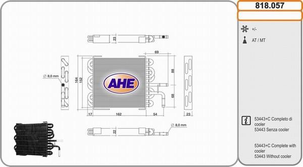 AHE 818.057 - Eļļas radiators, Motoreļļa autodraugiem.lv