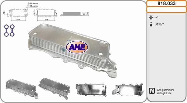 AHE 818.033 - Eļļas radiators, Motoreļļa autodraugiem.lv