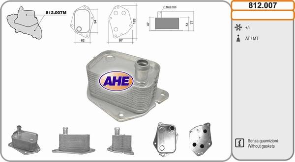 AHE 812.007 - Eļļas radiators, Motoreļļa autodraugiem.lv