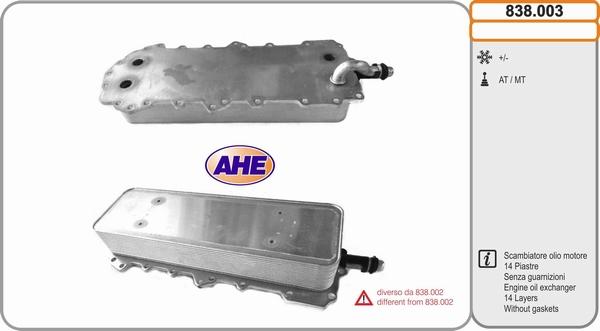 AHE 838.003 - Eļļas radiators, Motoreļļa autodraugiem.lv