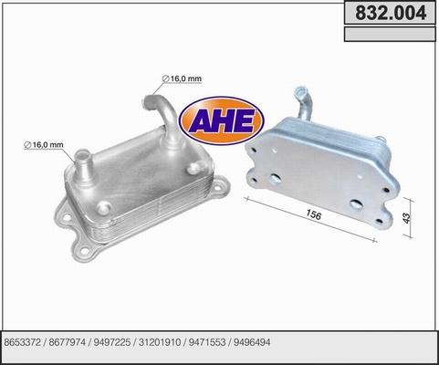 AHE 832.004 - Eļļas radiators, Motoreļļa autodraugiem.lv