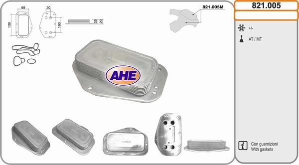 AHE 821.005 - Eļļas radiators, Motoreļļa autodraugiem.lv