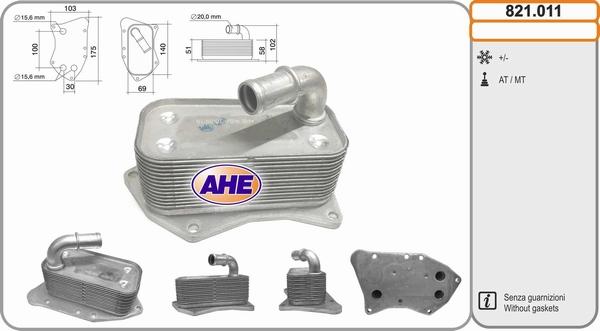 AHE 821.011 - Eļļas radiators, Motoreļļa autodraugiem.lv