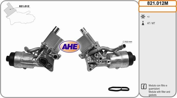 AHE 821.012M - Eļļas radiators, Motoreļļa autodraugiem.lv