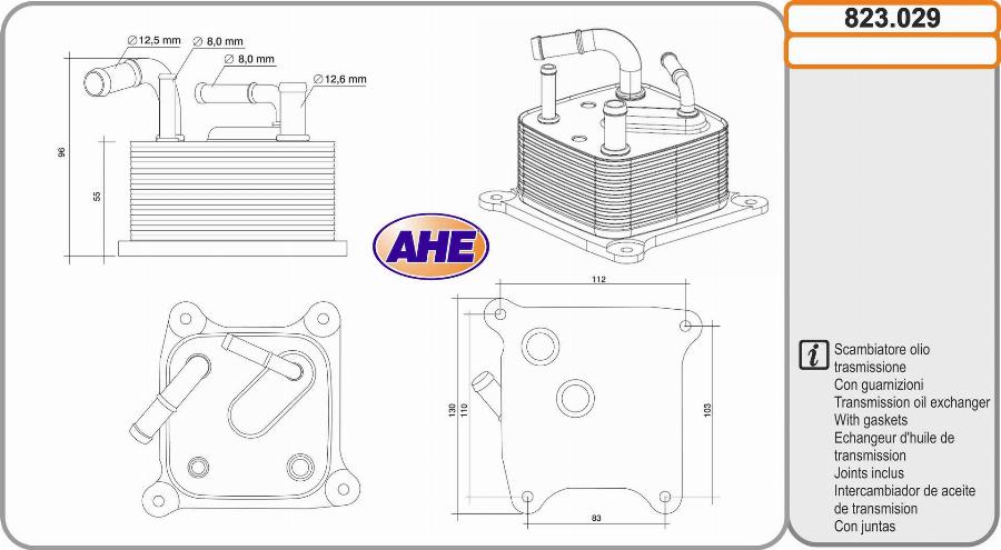 AHE 823.029 - Eļļas radiators, Motoreļļa autodraugiem.lv