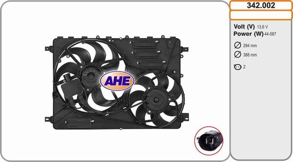 AHE 342.002 - Ventilators, Motora dzesēšanas sistēma autodraugiem.lv